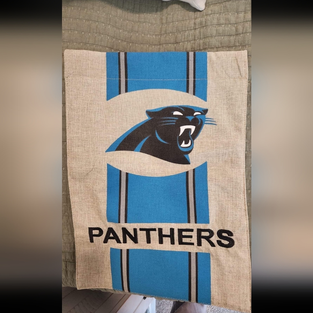 Carolina Panthers garden flag.